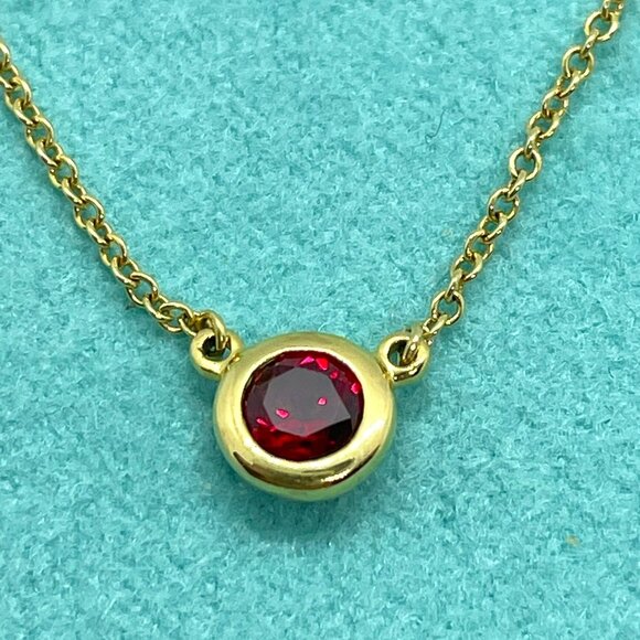 Tiffany & Co. Ruby Peretti by the Yard Necklace in 18k Yellow Gold 16" - Picture 1 of 16